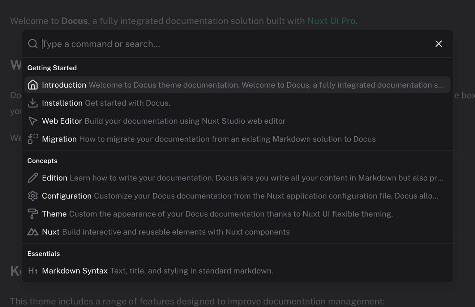 Built-in navigation and full-text search