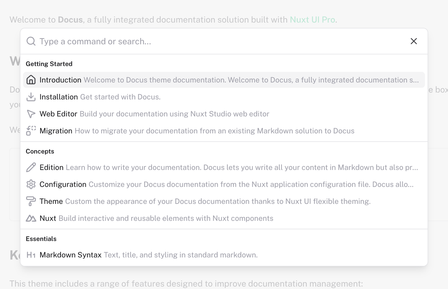 Built-in navigation and full-text search